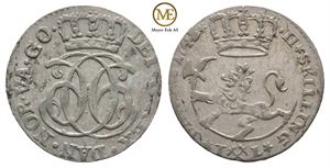 2 skilling 1743 Christian VI. Kv.01