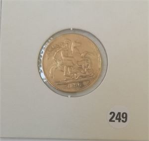 Gullmedalje Storbritania 1896 Motiv som 1/2 sovereign