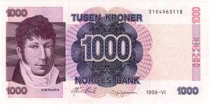 1000 kroner 1998. Kv.01