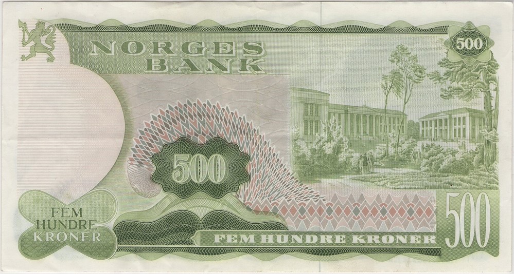 500 kroner 1978 Z.0008283. Erstatningsseddel. Kv.1/1+