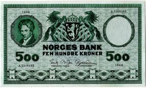 500 kroner 1966 A Kv.1+