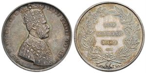Kastepenning 1860 Carl XV. Kv.0/01