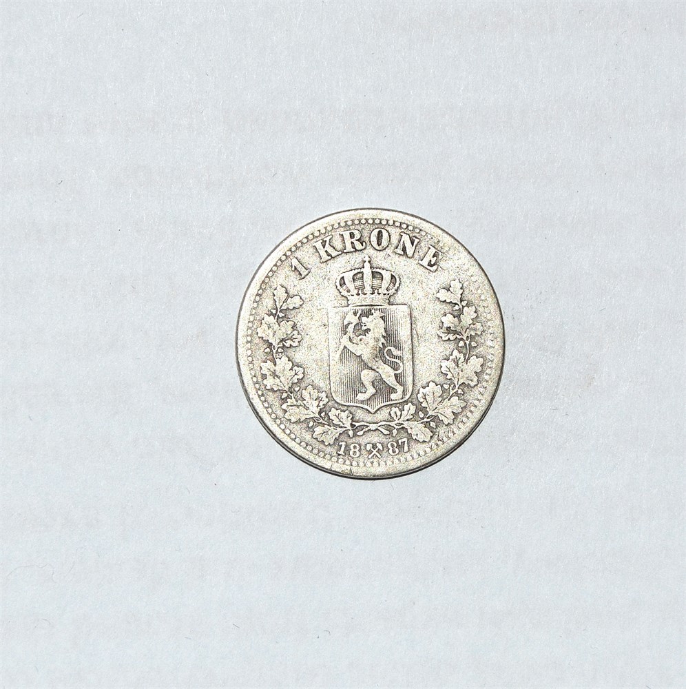 Norge 1 krone 1887 kv. 1-