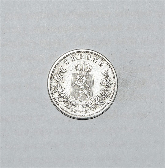 Norge 1 krone 1901 kv. 1/1+