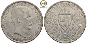 2 kroner 1913 Haakon VII. Kv.1+