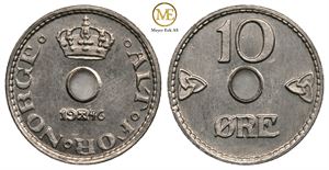 10 øre 1946 Haakon VII. Prakt