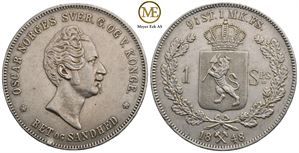 Speciedaler 1848 Oscar I. Kv.1+