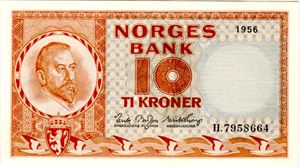 10 kroner 1956 H Kv.0
