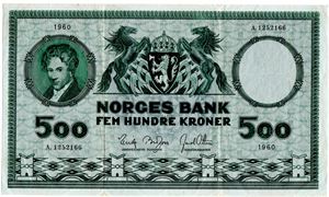 500 kroner 1960 A Kv.1