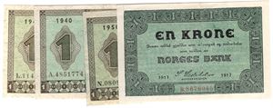 Lot. 1 kroner.VK