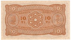 10 kroner 1942 B.2787973. Kv.0/01