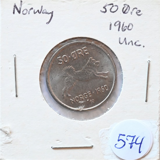 Norge 50 øre 1960 kv. 0