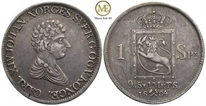 Speciedaler 1834 Carl XIV Johan. Kv.1+