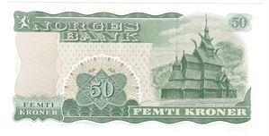 50 kroner 1981 Z. Erstatningsseddel. Kv.0