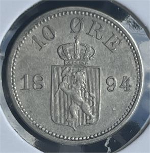 10 øre 1894 Kv.1+/01