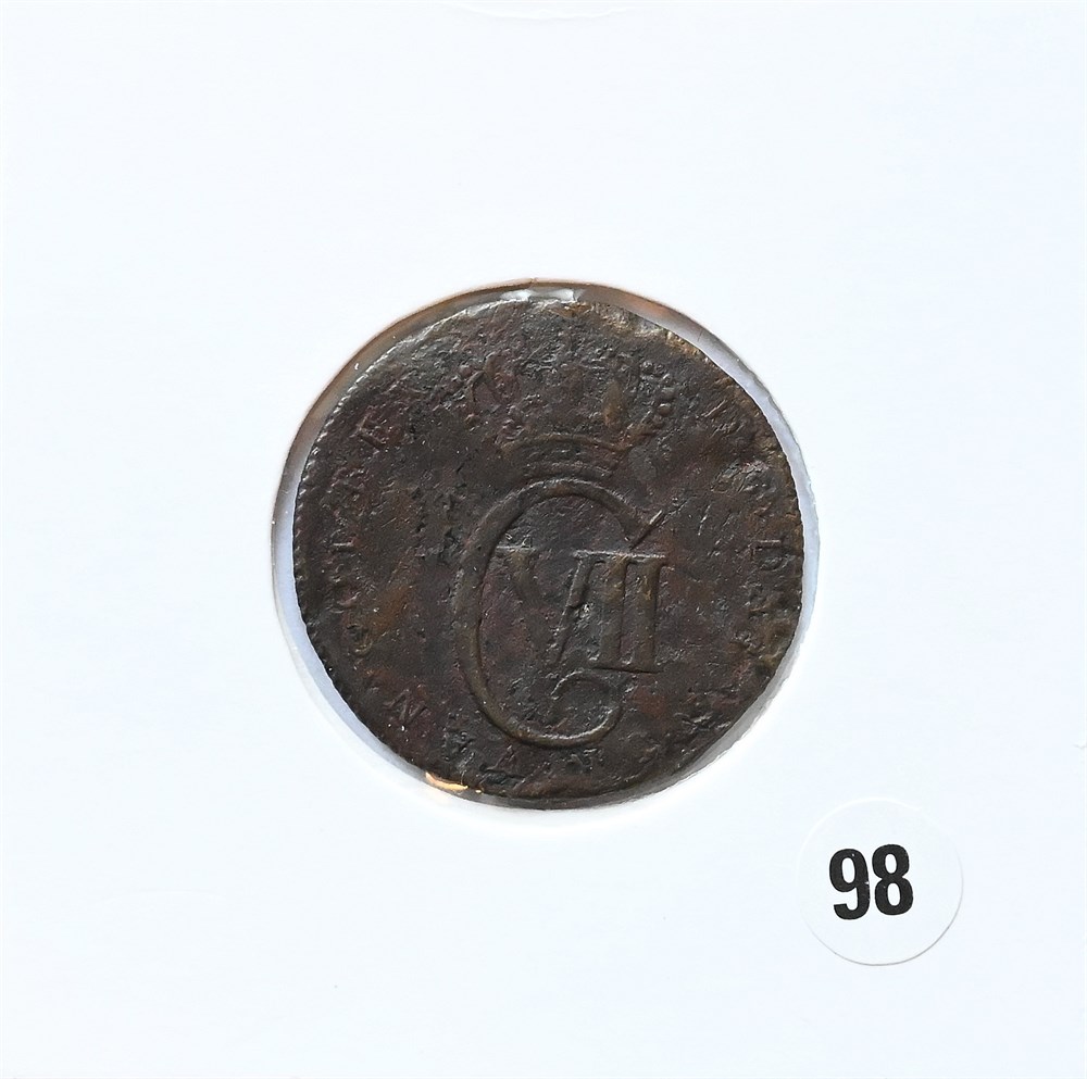 Dansk Vest India 12 skilling 1767 kv. 1-/2