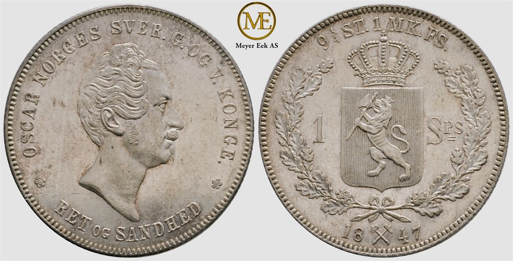 Speciedaler 1847 Oscar I. Kv.0