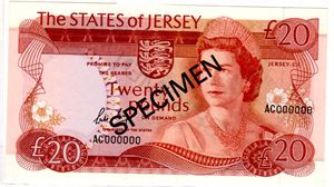 Jersey 20 pounds 1976 specimen Kv.0