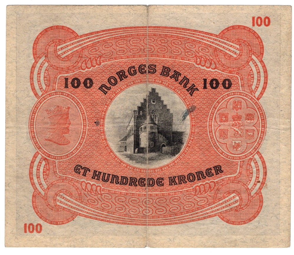 100 kroner 1942 B.9158316. Kv.1/1+