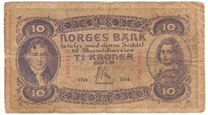 10 kroner 1914 D.9273682. Kv.1-