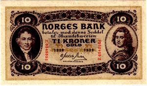 10 kroner 1939 Z Kv.0/01