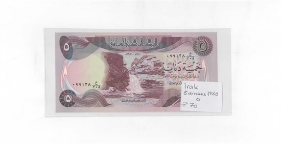 Irak samling 10 sedler 1/4 til 10000 dinars kv. 0
