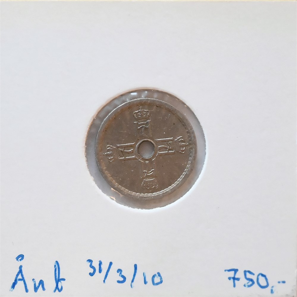 Norge 25 øre 1927 kv. 0/01