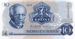 10 kroner 1976 QE erstatning