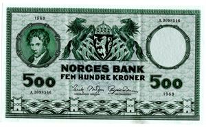 500 kroner 1968 A Kv.1+