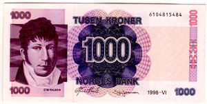 1000 kroner 1998 Kv.0