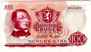 100 kroner 1977 Z 0-million erstatning Kv.0