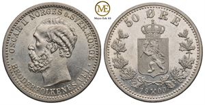 50 øre 1900 Oscar II. Kv.0