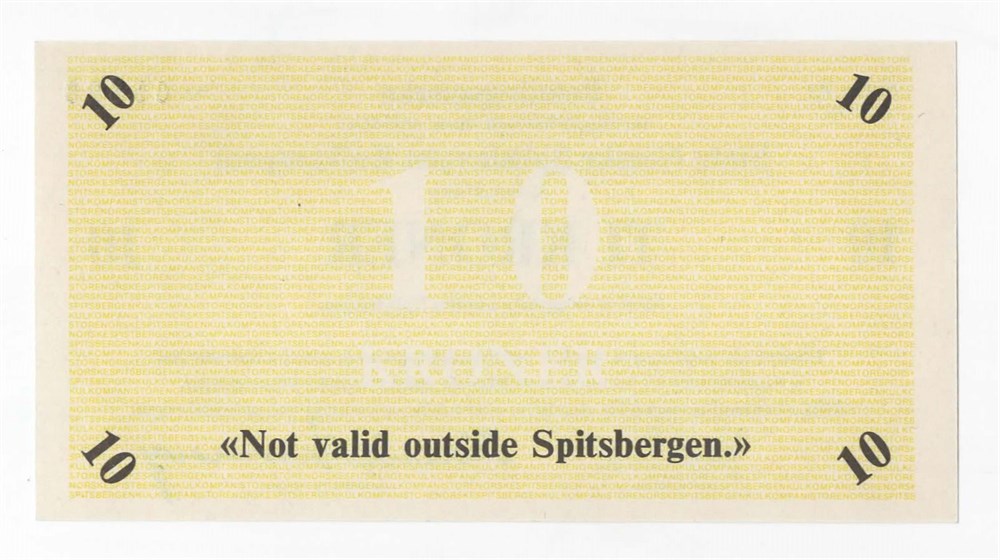 Spitsbergen Kullkompani 10 kroner 1976 Rr kv. 0