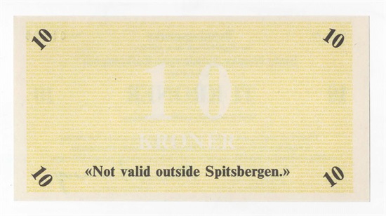Spitsbergen Kullkompani 10 kroner 1976 Rr kv. 0