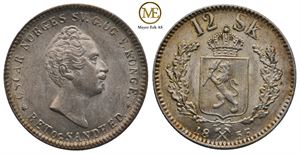 12 skilling 1856/5 Oscar I. Kv.0