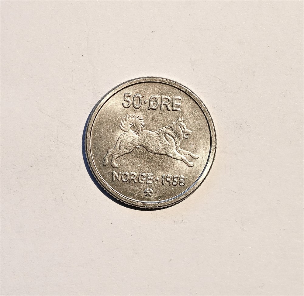 Norge 50 øre 1958 kv. 0