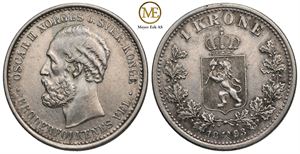 1 krone 1893 Oscar II. Kv.01