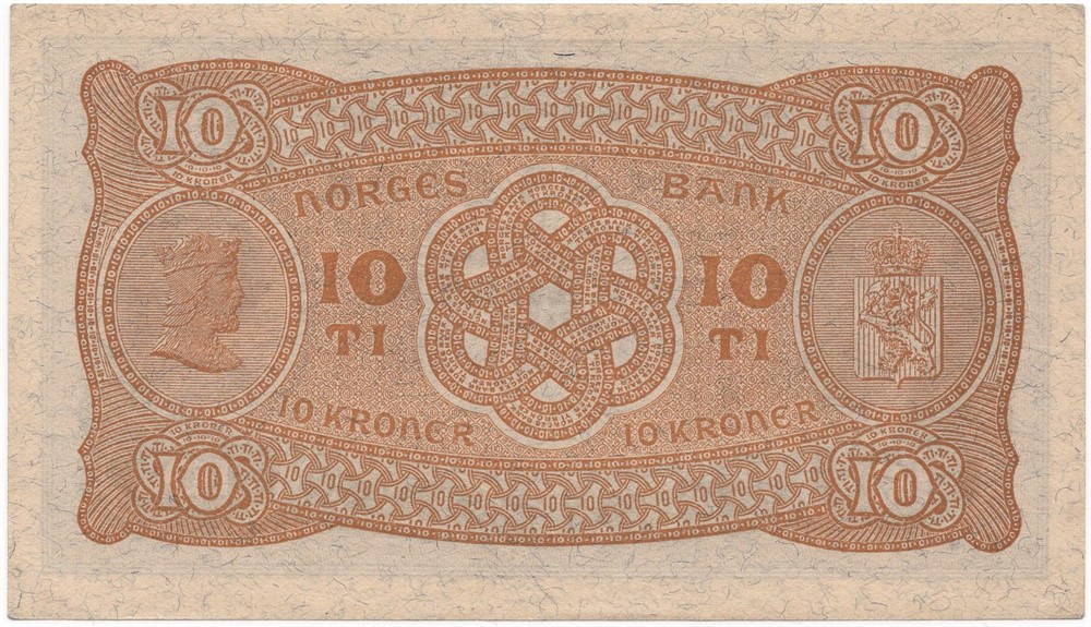 10 kroner 1943 C.7409408. Kv.0/01
