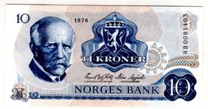 10 kroner 1978 HB erstatning Kv.0