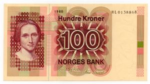 100 kroner 1980 HL erstatning