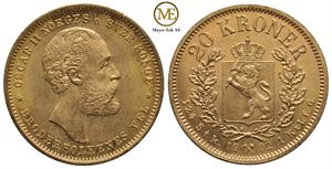 20 kroner 1902 Oscar II. Kv.0/01