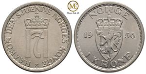 1 krone 1956 Haakon VII. Kv.0