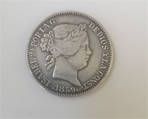 Spania 20 reales 1859