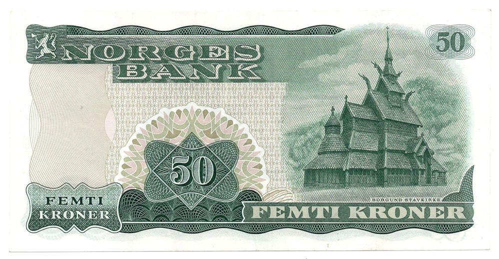 50 kroner 1967 Z.0165461. Erstatningsseddel. SSS-seddel. Kv.1+/01