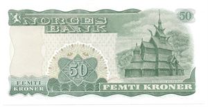 50 kroner 1983 Z.0553378. Erstatningsseddel. S-seddel. Kv.0
