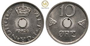 10 øre 1926 Haakon VII. Kv.0