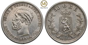 50 øre 1896 Oscar II. Kv.0/01