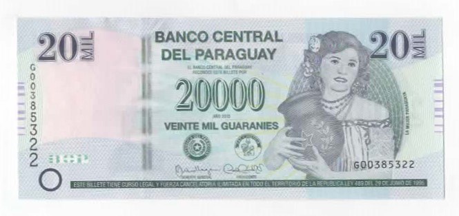 Paraguay 20000 quaranies 2015 kv. 0