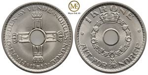 1 krone 1950 Haakon VII. Kv.0