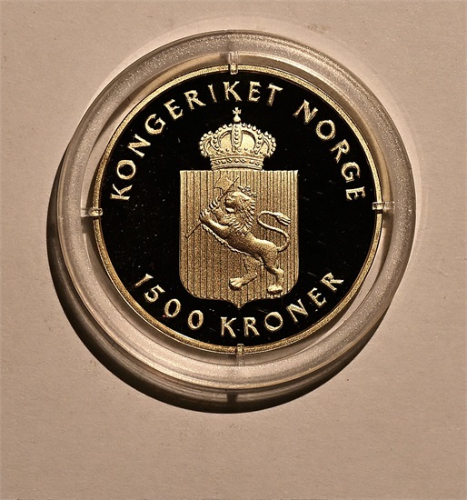 Norge 1500 kroner Edvard Grieg 1993 kv. Proof
